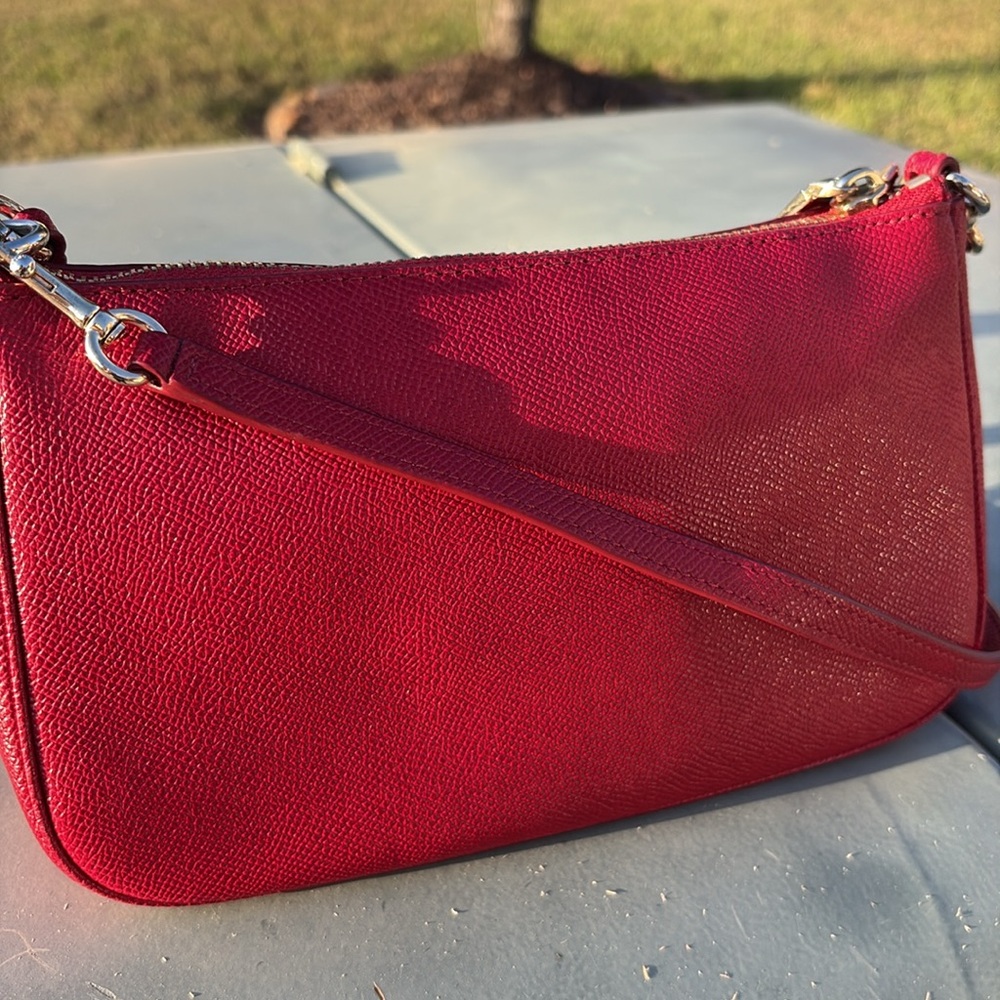 Coach Red Crossbody Bag with Gold Hardware - Picture 12 of 13
